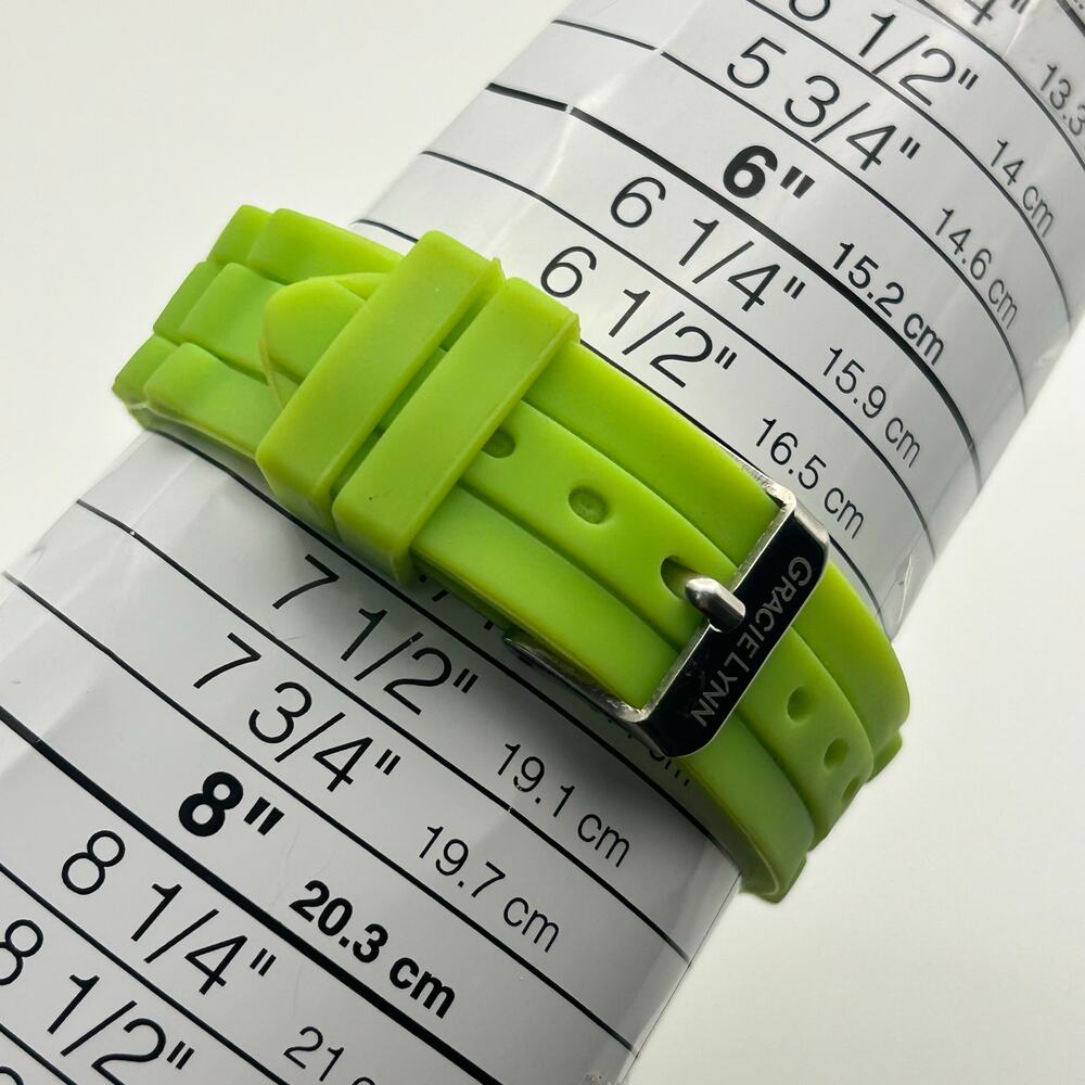 Gracie Lynn Green Silicon Band Women’s Fashion Watch New Battery - Picture 8 of 8